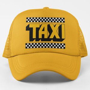 NEW Taxi TV Show Logo Foam Trucker Mesh Snapback Hat GOLDEN YELLOW
